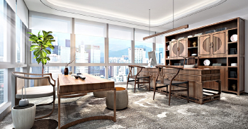 签约沙漠投资220平办公室装修项目-施工进行时