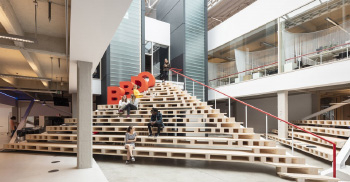 蒙上一层窗纱的办公室装饰