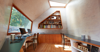 迷你型的办公空间设计舱看起来像巨石嘛