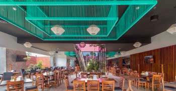 引人注目的花园餐厅，设计成这样—办公室设计