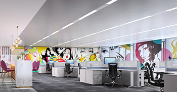 签约广州蓝之天办公室装修