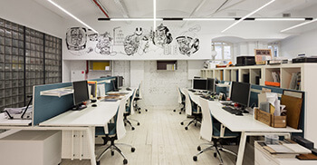 明亮工业办公风格_广州装修设计