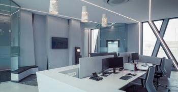 装修公司将简约典型设计语言融入办公环境中