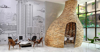 公司办公室装修打造温馨螺旋鸟窝场景设计