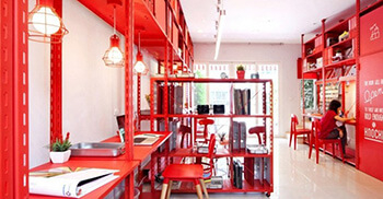 三原色办公室空间设计作为核心元素风格