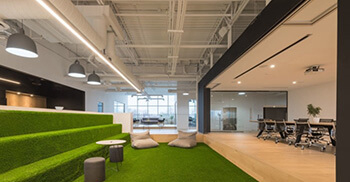 设计办公室装修主打简约所构成宁静空间