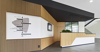 整个办公室采用简约、柔和的配色方案 以黑白色调为特点