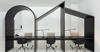 办公室空间设计以白色为主色调 主张宁静和简约