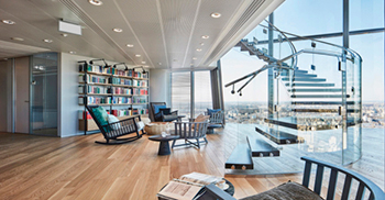 办公室空间设计装修：高贵和不寻常的印象辅以饰面材料