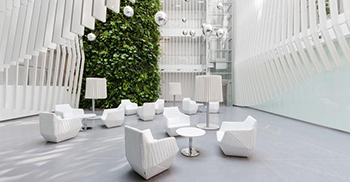 办公楼设计方案——玻璃、混凝土、木材和钢材等唤起了自然氛围