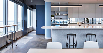 办公室装修设计：自然的纹理、色调以一种复杂的方式使用