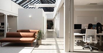 办公楼装修：宽敞的种植空间沐浴在自然光中 为其注入了独特的个性和卓越的空间品质