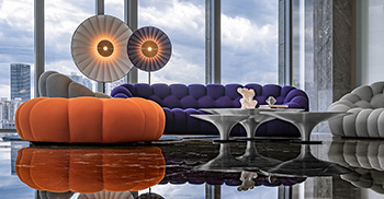 办公装修设计：多彩家具的使用丰富空间质感，创造有生命力有温度的气息