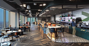 空间设计案例：每个区域都有自己的特点。在开放区，空间平静、舒适、光线充足。便利设施区则非?；钤?，鼓励员工之间的互动。各种团队和会议空间促进了面对面的协作，激发创新