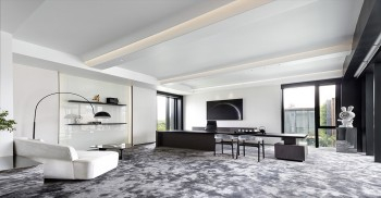 空间室内设计：“晚风庭院落梅初。淡云来往月疏疏?！?一种惬意舒适的办公心境