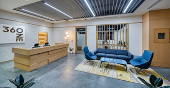 办公室装修设计：保持体量聚集并远离立面 空间中引入建筑屏蔽元素