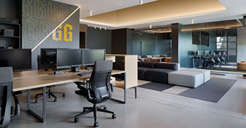 办公室装修：专注于自然光和健康 开放区域被设想为社区聚集在一起的“庭院”