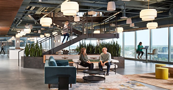 办公室设计装修：采用更热情好客的饰面调色板