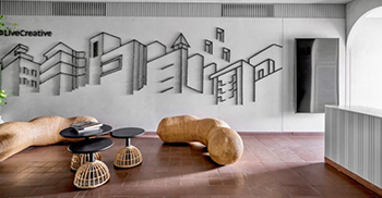 办公室装修设计风格：保持永恒和简约 红棕色地板必须成为亮点