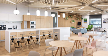 办公空间设计装修：放松和灵活的工作区提供了一个宁静的休憩之所