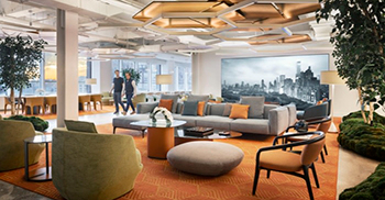 办公楼装修设计：小型城市绿地展示了自然与城市生活之间的宁静平衡